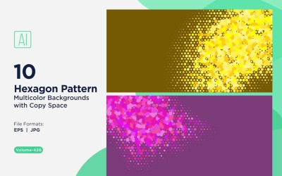 colorful Hexagon of Various Sizes Versatile Pattern Background 426