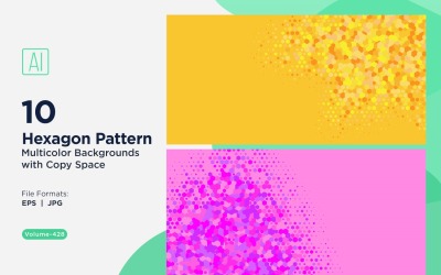 colorful Hexagon of Various Sizes Versatile Pattern Background 428