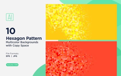 colorful Hexagon of Various Sizes Versatile Pattern Background 430
