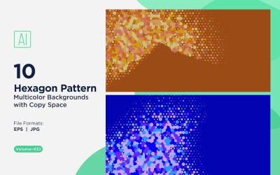 colorful Hexagon of Various Sizes Versatile Pattern Background 432