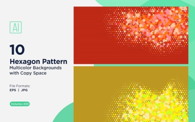 colorful Hexagon of Various Sizes Versatile Pattern Background 433