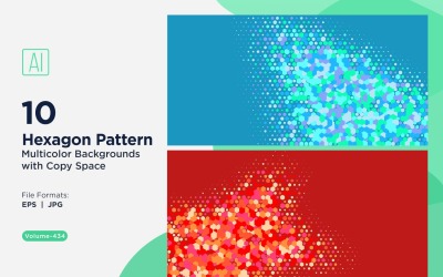 colorful Hexagon of Various Sizes Versatile Pattern Background 434