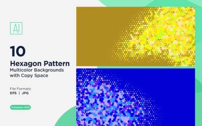 colorful Hexagon of Various Sizes Versatile Pattern Background 435