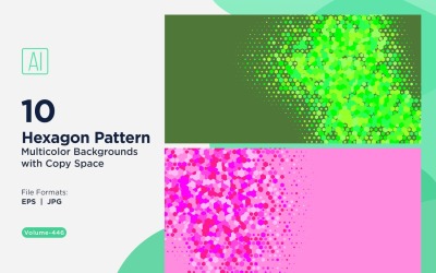 colorful Hexagon of Various Sizes Versatile Pattern Background 446