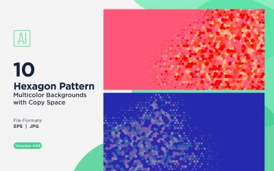 colorful Hexagon of Various Sizes Versatile Pattern Background 449