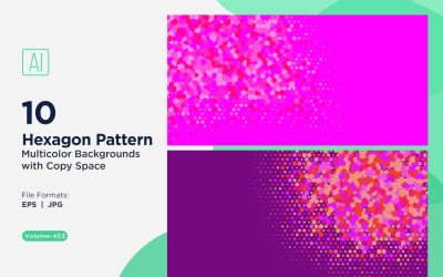 colorful Hexagon of Various Sizes Versatile Pattern Background 453