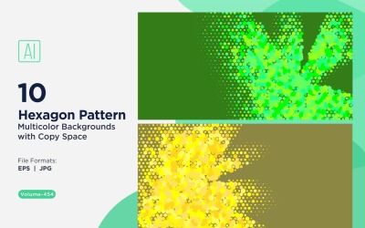 colorful Hexagon of Various Sizes Versatile Pattern Background 454