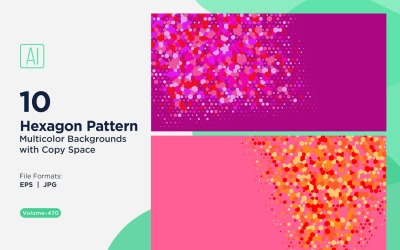 colorful Hexagon of Various Sizes Versatile Pattern Background 470