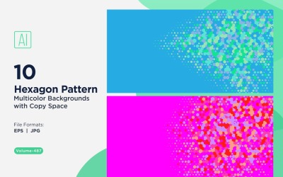 colorful Hexagon of Various Sizes Versatile Pattern Background 487