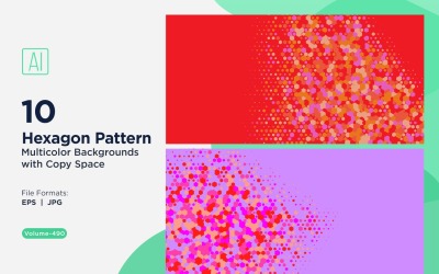 colorful Hexagon of Various Sizes Versatile Pattern Background 490