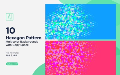 colorful Hexagon of Various Sizes Versatile Pattern Background 497