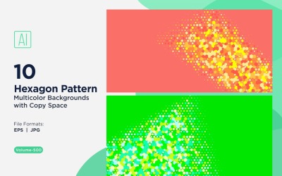 colorful Hexagon of Various Sizes Versatile Pattern Background 500