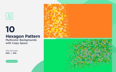 colorful Hexagon of Various Sizes Versatile Pattern Background 503