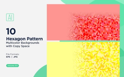 colorful Hexagon of Various Sizes Versatile Pattern Background 511