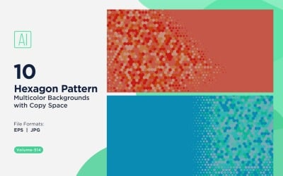 colorful Hexagon of Various Sizes Versatile Pattern Background 514