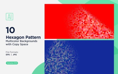 colorful Hexagon of Various Sizes Versatile Pattern Background 515