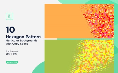 colorful Hexagon of Various Sizes Versatile Pattern Background 518