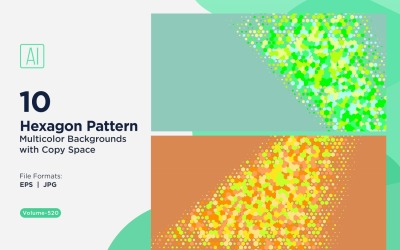 colorful Hexagon of Various Sizes Versatile Pattern Background 520