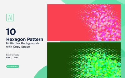 esagono colorato di varie dimensioni modello versatile sfondo 427