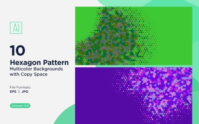esagono colorato di varie dimensioni modello versatile sfondo 431