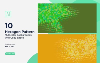esagono colorato di varie dimensioni modello versatile sfondo 436