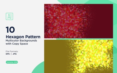 esagono colorato di varie dimensioni modello versatile sfondo 439