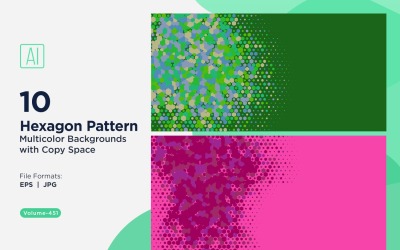 esagono colorato di varie dimensioni modello versatile sfondo 451