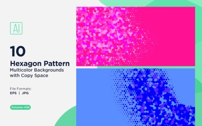 esagono colorato di varie dimensioni modello versatile sfondo 458