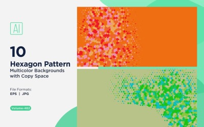 esagono colorato di varie dimensioni modello versatile sfondo 462