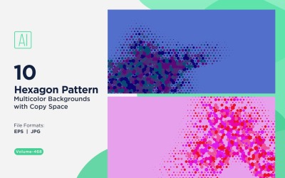 esagono colorato di varie dimensioni modello versatile sfondo 468