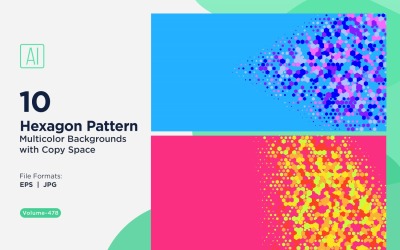 esagono colorato di varie dimensioni modello versatile sfondo 478