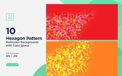 esagono colorato di varie dimensioni modello versatile sfondo 488