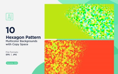 esagono colorato di varie dimensioni modello versatile sfondo 494