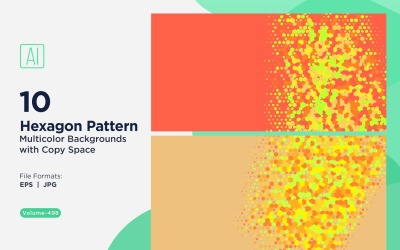 esagono colorato di varie dimensioni modello versatile sfondo 498