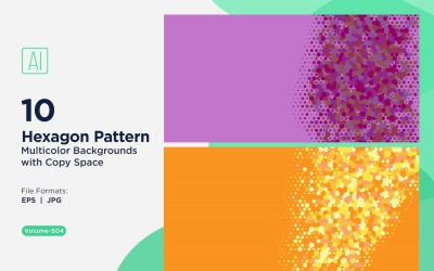 esagono colorato di varie dimensioni modello versatile sfondo 504