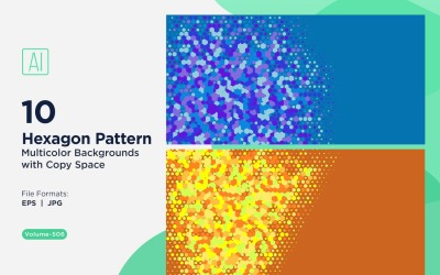 esagono colorato di varie dimensioni modello versatile sfondo 506