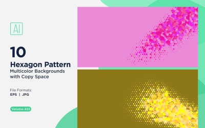 esagono colorato di varie dimensioni versatile modello di sfondo 422