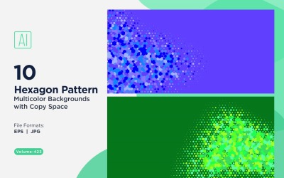 esagono colorato di varie dimensioni versatile modello di sfondo 423
