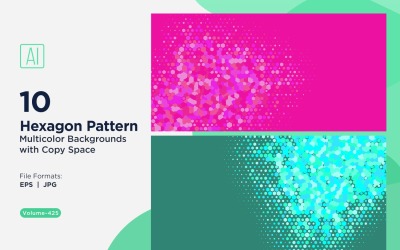 esagono colorato di varie dimensioni versatile modello di sfondo 425