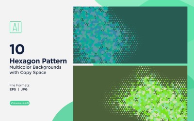 esagono colorato di varie dimensioni versatile modello di sfondo 440
