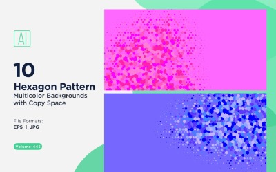 esagono colorato di varie dimensioni versatile modello di sfondo 445