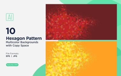 esagono colorato di varie dimensioni versatile modello di sfondo 447
