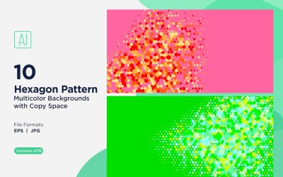 Esagono colorato di varie dimensioni Versatile modello di sfondo 476