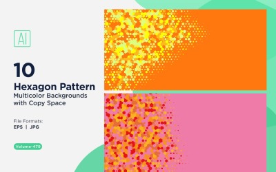 esagono colorato di varie dimensioni versatile modello di sfondo 479