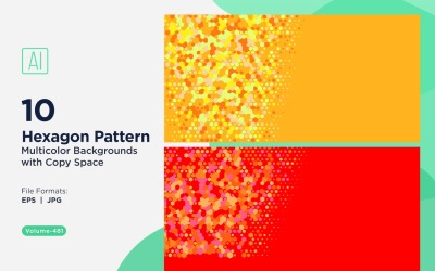 esagono colorato di varie dimensioni versatile modello di sfondo 481