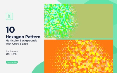 esagono colorato di varie dimensioni versatile modello di sfondo 484