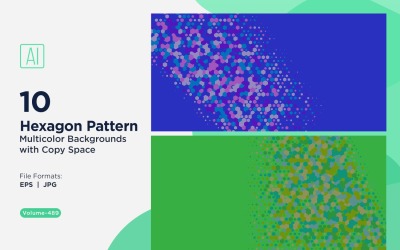 Esagono colorato di varie dimensioni Versatile modello di sfondo 489