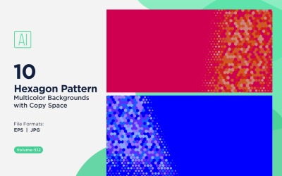 esagono colorato di varie dimensioni versatile modello di sfondo 512