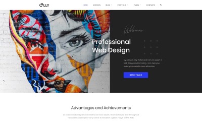 "Olly - Advertising Agency Multipage HTML5" - адаптивний Шаблон сайту №44829