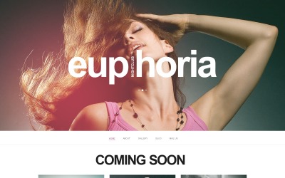 Responsive Website Vorlage für Nachtclub #44828
